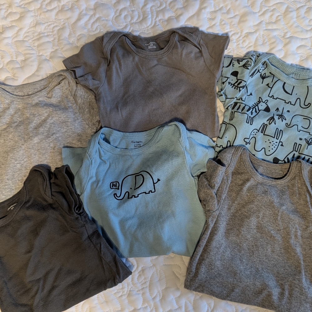 Kids Onesies - Gray and Blue